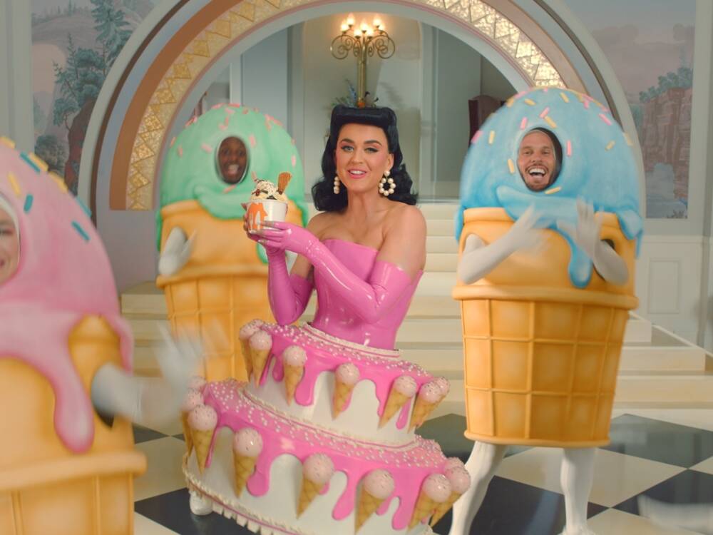 Katy Perry ist das Gesicht der neuen 360°-Kampagne von Lieferando / ©Lieferando