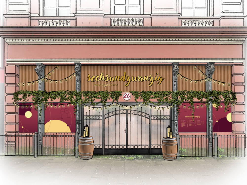 So soll der Zugang zum Weingarten Sechsundzwanzig am Spielbudenplatz aussehen / ©Schmidts Tivoli GmbH