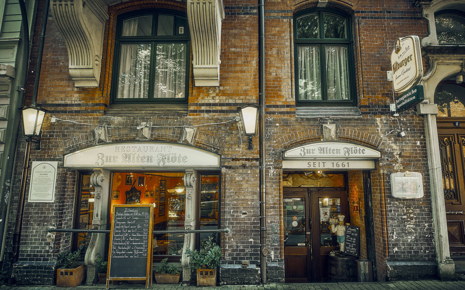 Die beeindruckende Location des Restaurants Zur Alten Flöte in St. Georg / ©Marc Sill