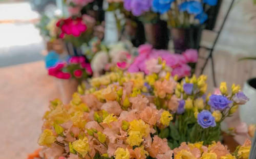 Bunte Blumensträuße inHülle und Fülle warten in The Flower Bar / ©The Flower Bar 