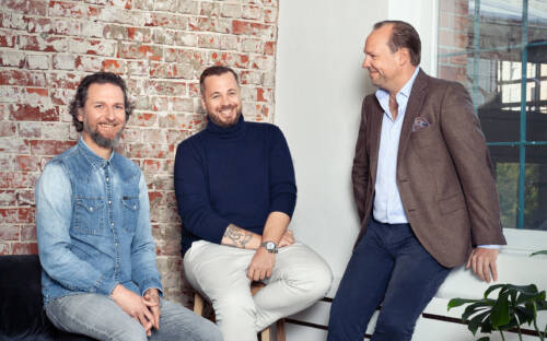 Strategieexperten Nico Lee Gogol, Koch Fabio Haebel und Hotelier David Nünemann von Studio Haebel / ©Studio Haebel