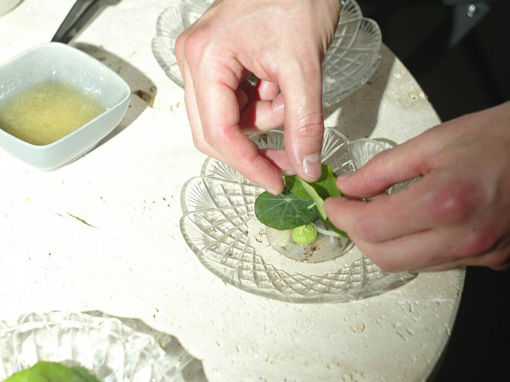 Filigran und größtenteils vegetarisch kommen die einzelne Gänge vom Arc Restaurant daher / ©Simon Huntington 