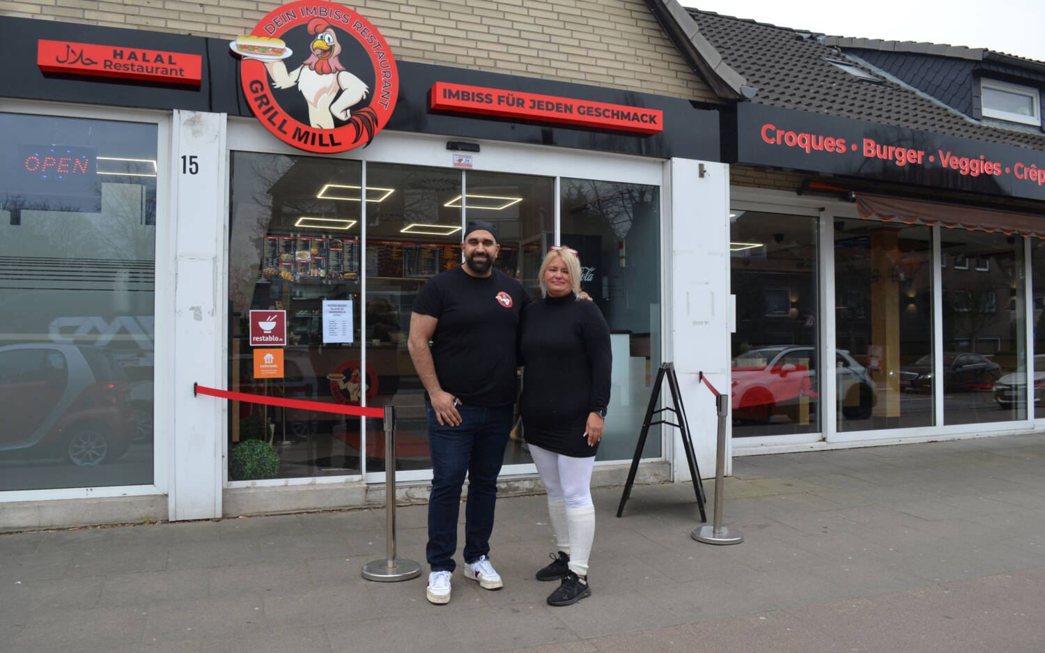 Ali Beikchani und Anja Wulf führen gemeinsam das Grillmill in Tonndorf /©Marina Höfker