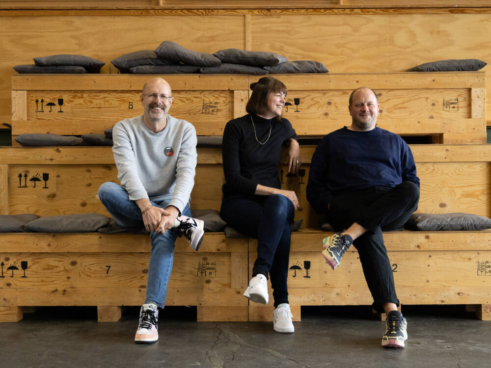 Planen das Open Mouth Food Festival: Patrick Rüther, Cecilia von Hardenberg und Benjamin Jürgens (v. l.) / ©Johanna Zobel