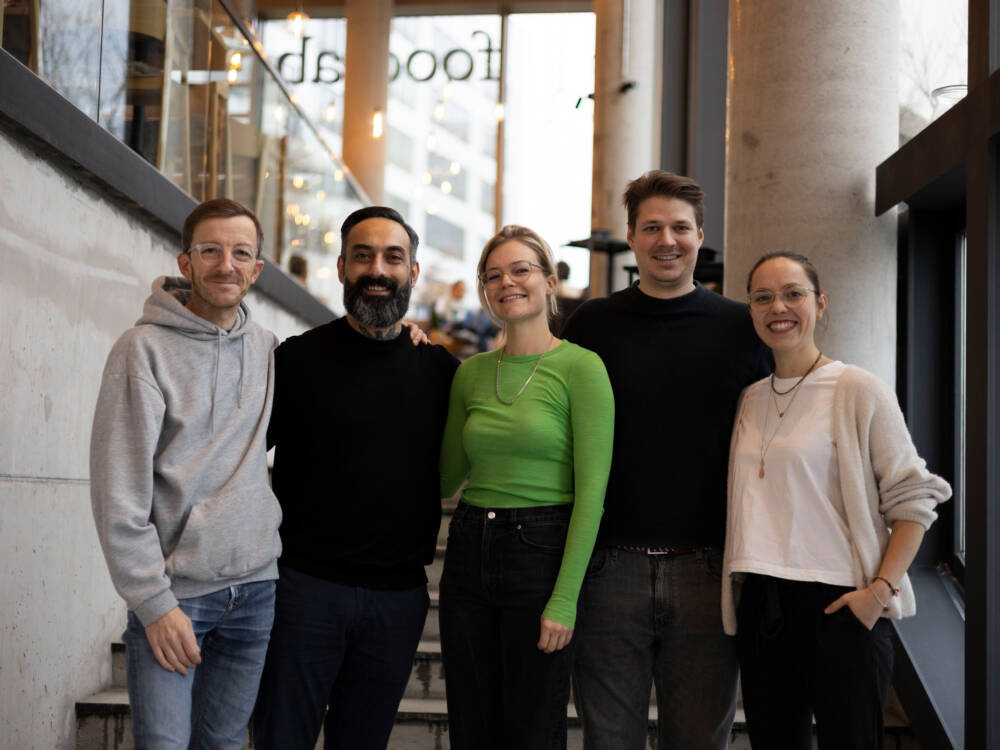 Ansgar Böhme, Said Pir Garabagi, Antonia Schumacher, Mauri Beyer vom foodlab und Vanessa Bolle (v.l.n.r.) / ©Johanna Zobel