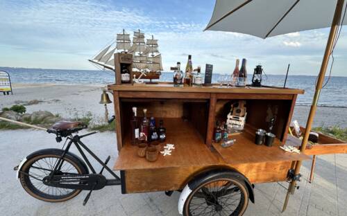 Das Rumfahrrad ist ein ehemaliges Bäckereirad, das von Captain Björn umgebaut wurde /©Björn Tiedemann