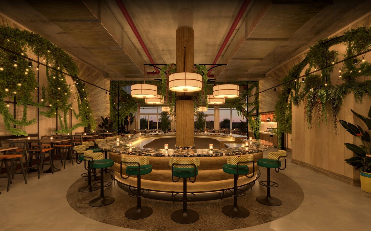 Im Zentrum des neuen Restaurants steht die ovale Bar / ©Rhubard Hospitality Collection