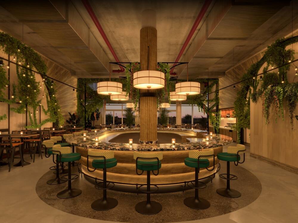 So wird das Restaurant Elemente aussehen: Viel Grün und eine offene Raumstruktur sind geplant / ©Rhubard Hospitality Collection