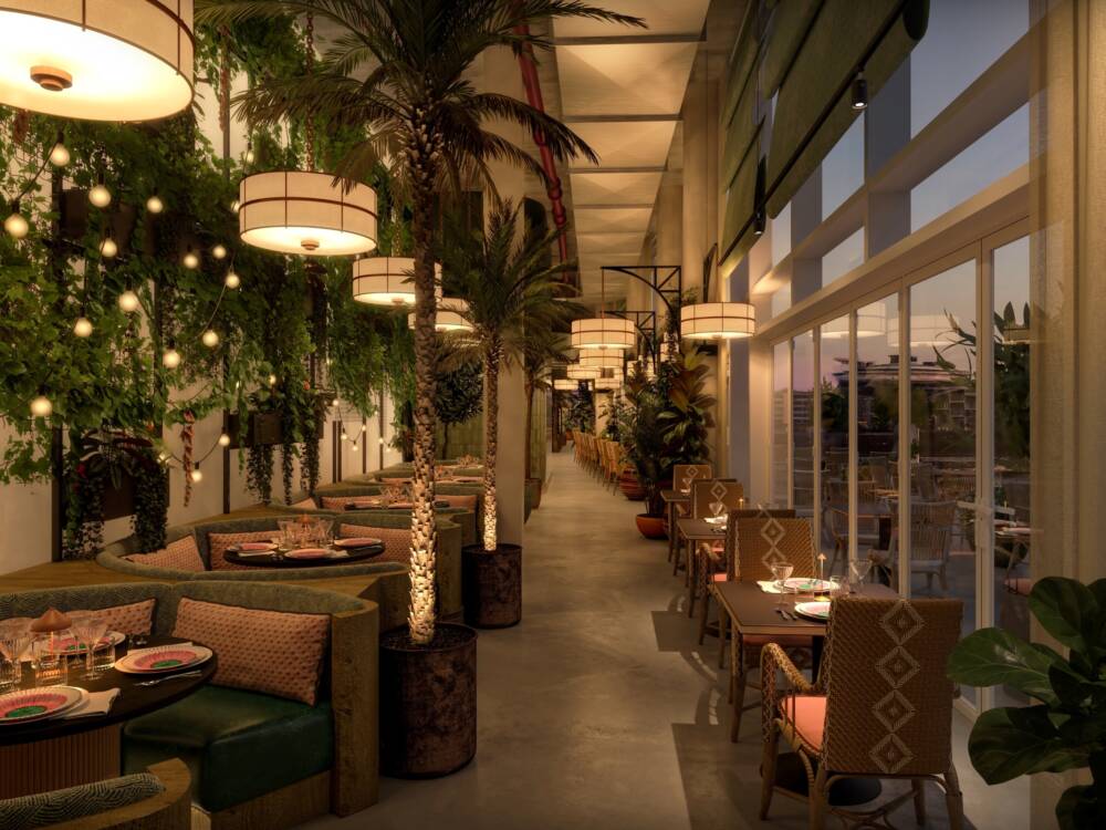 Stimmiges Ambiente im Elemente: Viel Grün und eine offene Raumstruktur sind geplant / ©Rhubard Hospitality Collection