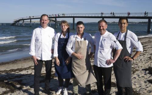 Christoph Rüffer, Nathalie Lebond, Simone Melis, Thomas Lemke und Taro Bünemann kochen den Auftakt des 39. Schleswig-Holstein Gourmet Festival / ©M.Brodt