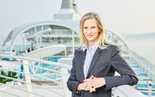 Wybcke Meier, Geschäftsführerin TUI Cruises, ist in der aktuellen Podcast-Folge zu Gast / Foto: TUI Cruises / Christian Wyrwa