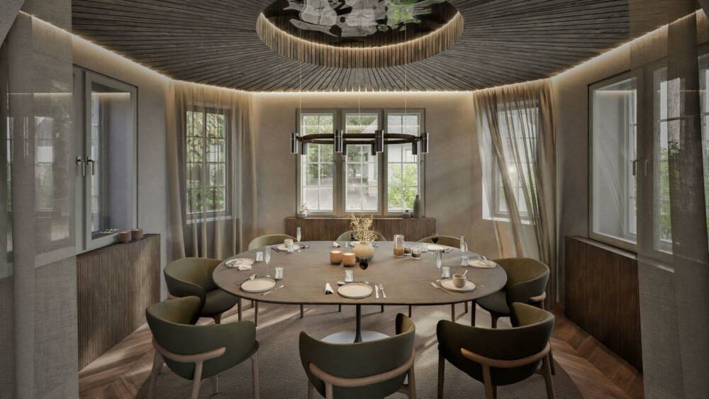 In einem Séparée sollen Gäste als Gruppe ungestört Speisen können / ©Querkopf Architekten