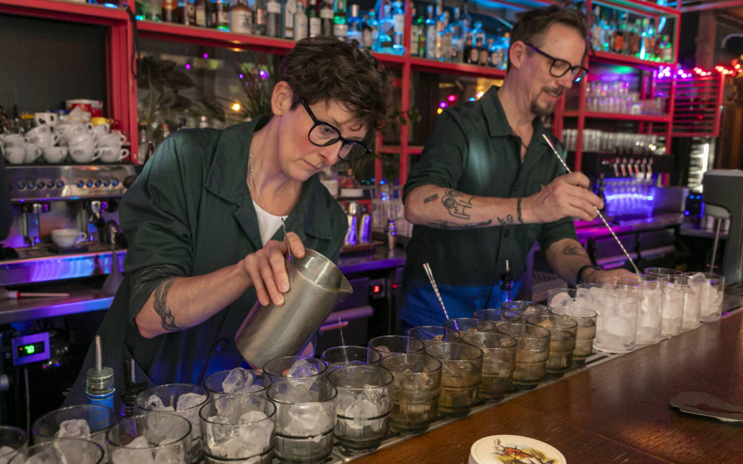Auch beim Championsdinner waren Constanze Lay und ihr Kollege Florian Sonneborn dabei/ ©Jan-Rasmus Lippels