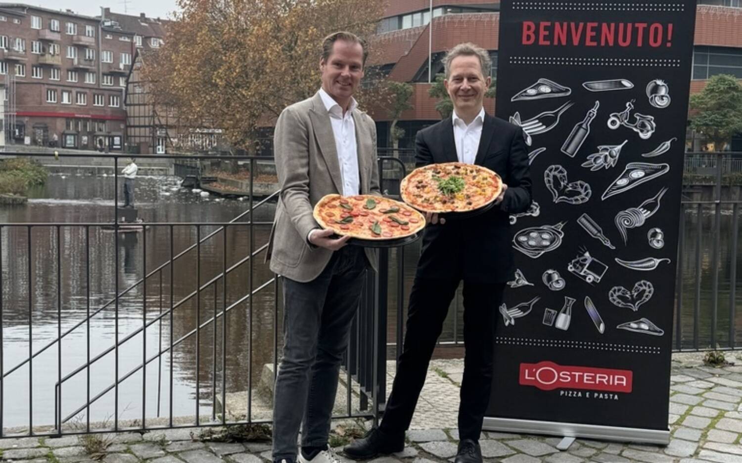 Dirk Block und Vermieter Tobias Derndinger freuen sich auf die Neueröffnung im Sommer 2026 / ©L’Osteria 