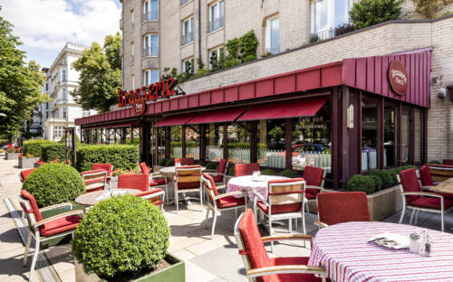 Ein schöner, angenehm unaufgeregter Ort: die Brasserie Flum im Erdgeschoss des Hotels Grand Elysée  / ©Grand Elysée Hamburg