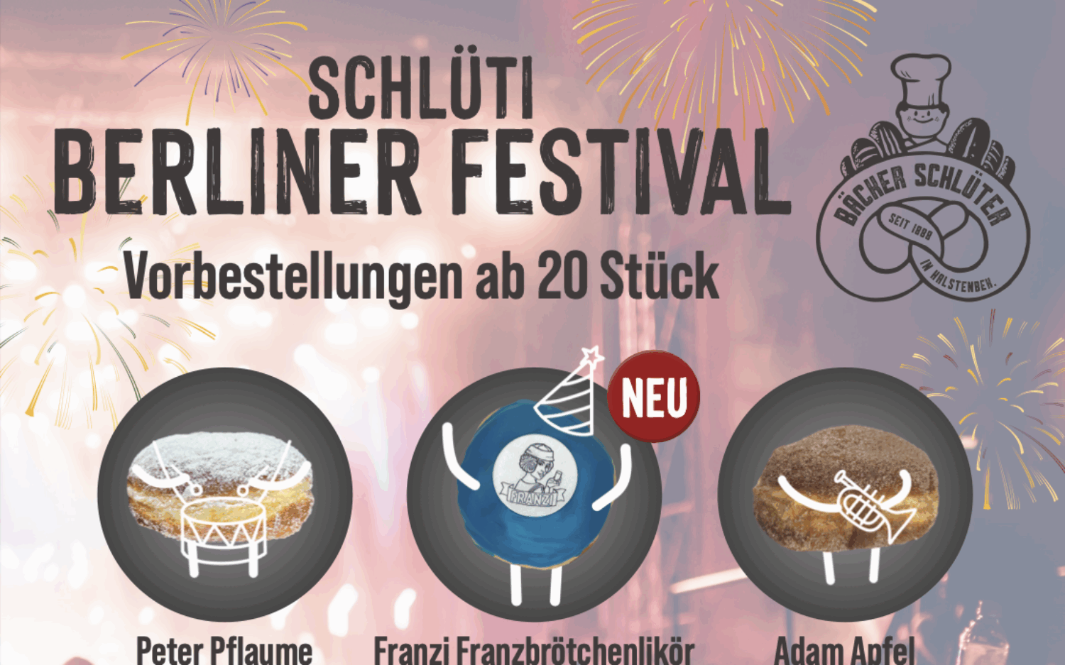 Die Adresse für Berliner: Bäcker Schlüter hat auch dieses Jahr wieder köstliche Sorten in der Auslage / ©Bäcker Schlüter