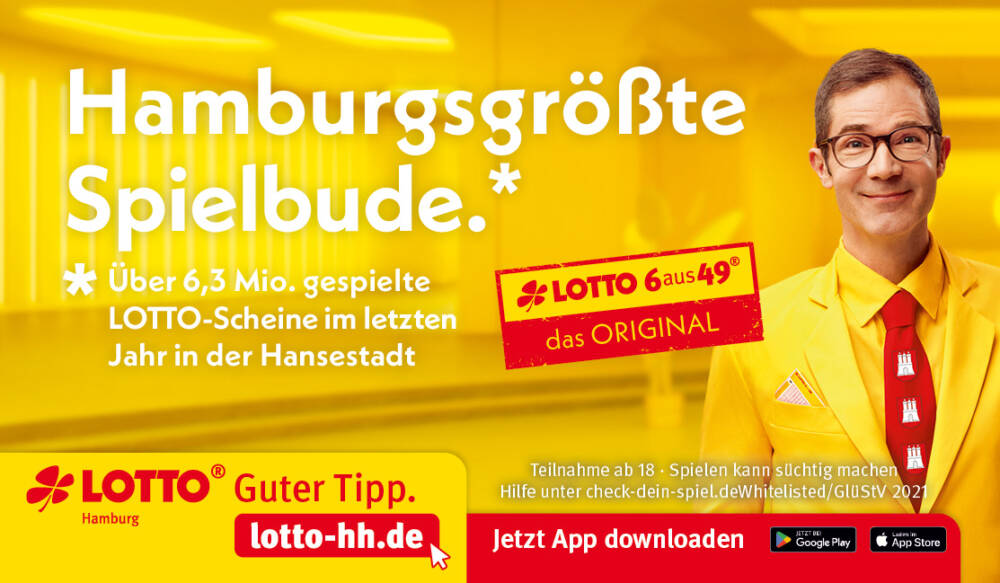 Gewinnt mit etwas Glück einen voll ausgefüllten Lotto 6aus49 Spielschein und damit vielleicht den großen Gewinn /©Lotto Hamburg