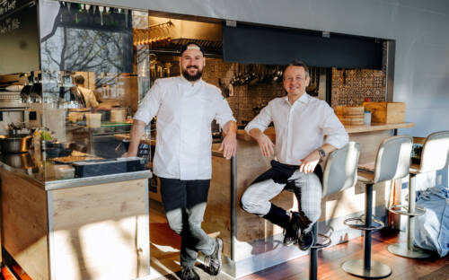 Seit bald sieben Jahren machen Küchenchef Hanno (l.) und der Geschäftsführer und Sommelier Ondrej Kovar im Stüffel gemeinsame Sache / ©Julia Schumacher