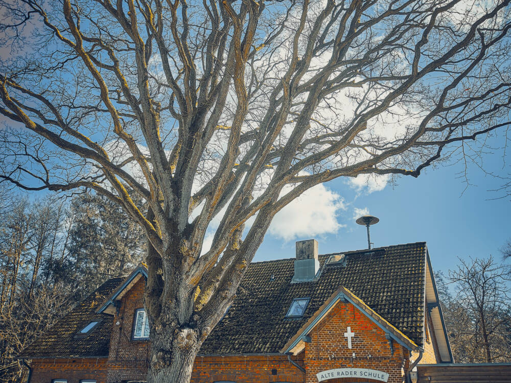 Früher eine strenge Dorfschule, heute gemütliche Einkehr: Die Alte Rader Schule hat viel Veränderung hinter sich / ©Marc Sill