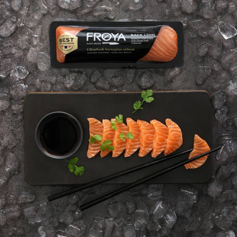 Bei Frøya Sushi Grade gibt’s das Beste vom Lachs: das milde Frøya Back Loin und das intensivere Frøya Mid Loin / ©Mari Svenningsen