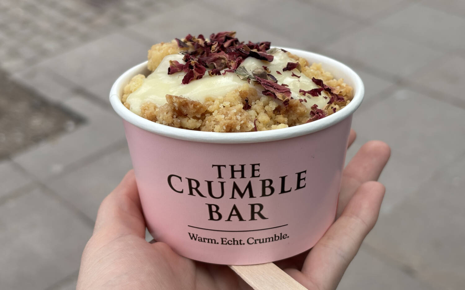 Leckerer Crumble direkt am Rathausmarkt / ©Natalie Müller 