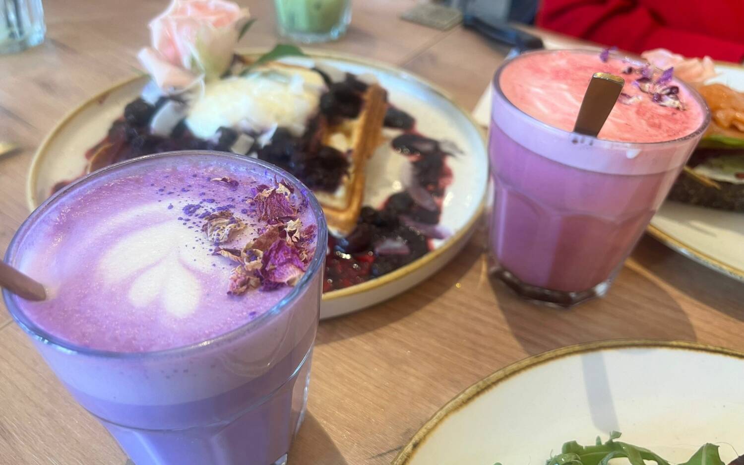 Ein Traum für den Insta-Feed und den Gaumen: Purple, Pink und Blue Latte / ©Jenifer Koch