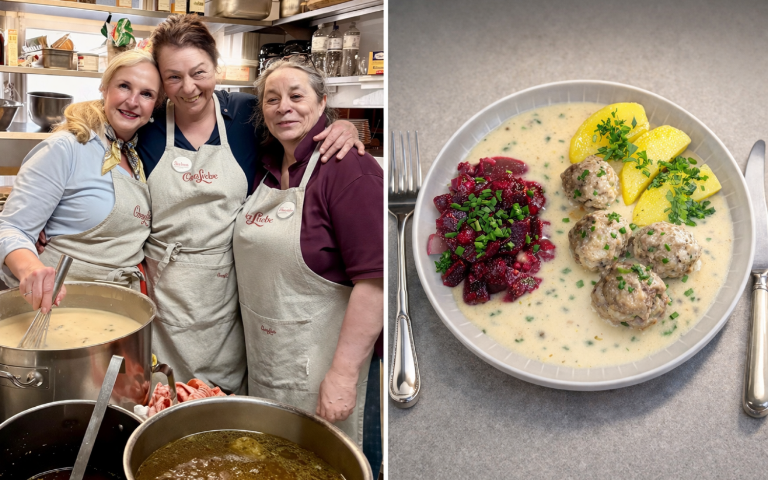 Hühnerfrikassee, Königsberger Klopse oder Borschtsch: beim OmaLiebe e.V. wird ehrliche Traditionsküche aus aller Welt geehrt /©OmaLiebe e.V.