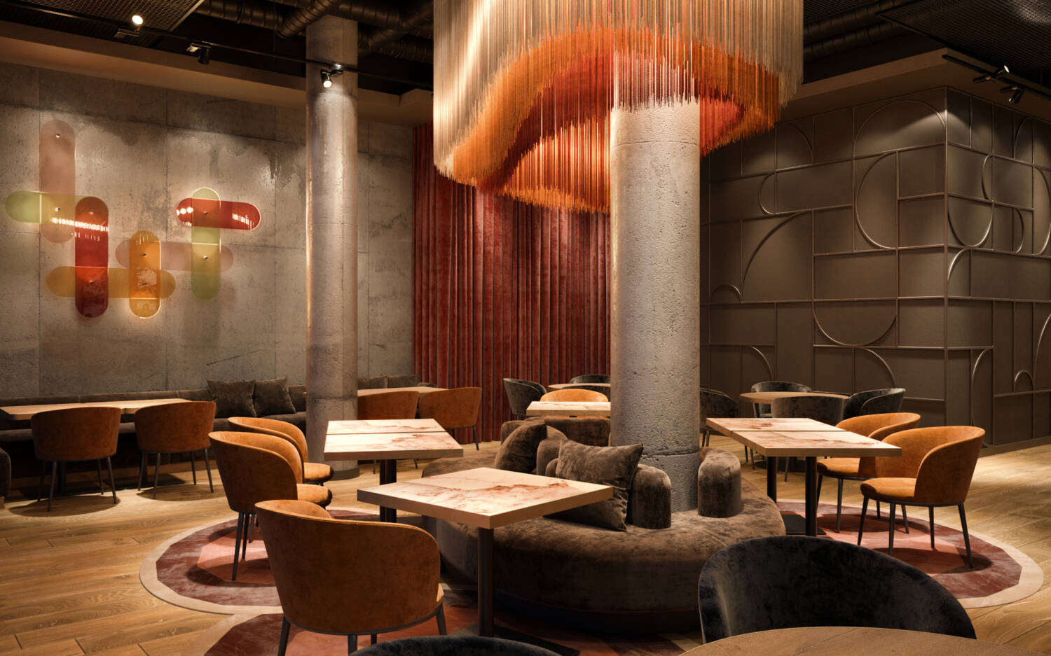 Weitläufig und modern – so sollte es in Bühners neuem Restaurant aussehen / ©Olaf Kitzig Design