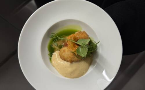 Bei der Culinary Society gab es kleine Gerichte von deutschen Spitzenköchen / ©Lea Kiessig