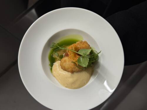 Bei der Culinary Society gab es kleine Gerichte von deutschen Spitzenköchen / ©Lea Kiessig