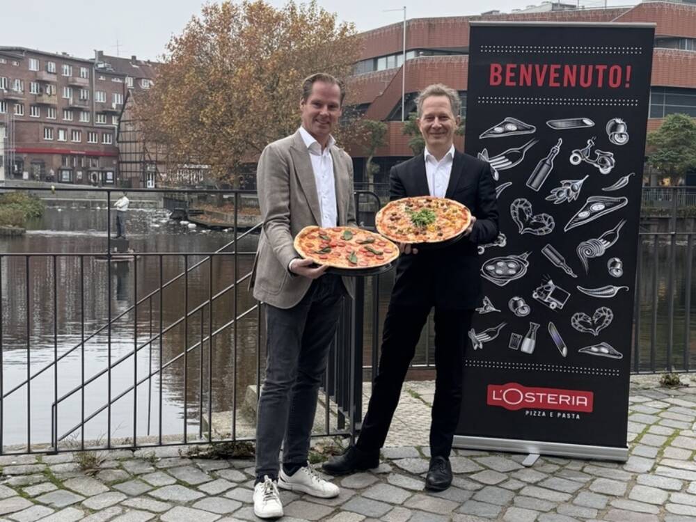 Dirk Block und Vermieter Tobias Derndinger freuen sich auf die Neueröffnung im Sommer 2026 / ©L’Osteria 