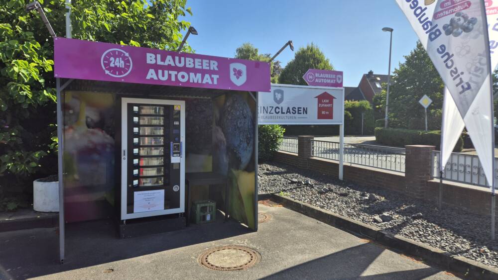Der Blaubeerautomat ist der Favorit für Nachteulen, mit Blaubeerhunger oder -durst /©Ida Bohlen
