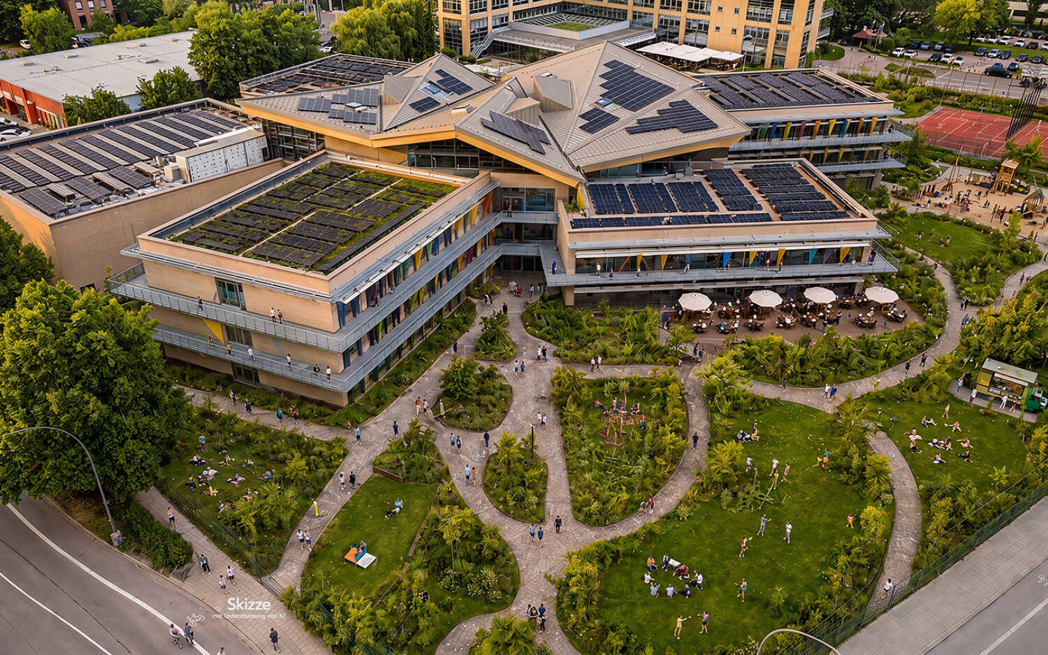Der Life Hamburg Campus steht für einen modernen Zeitgeist und ein offenes Miteinander / ©Life Hamburg Campus 