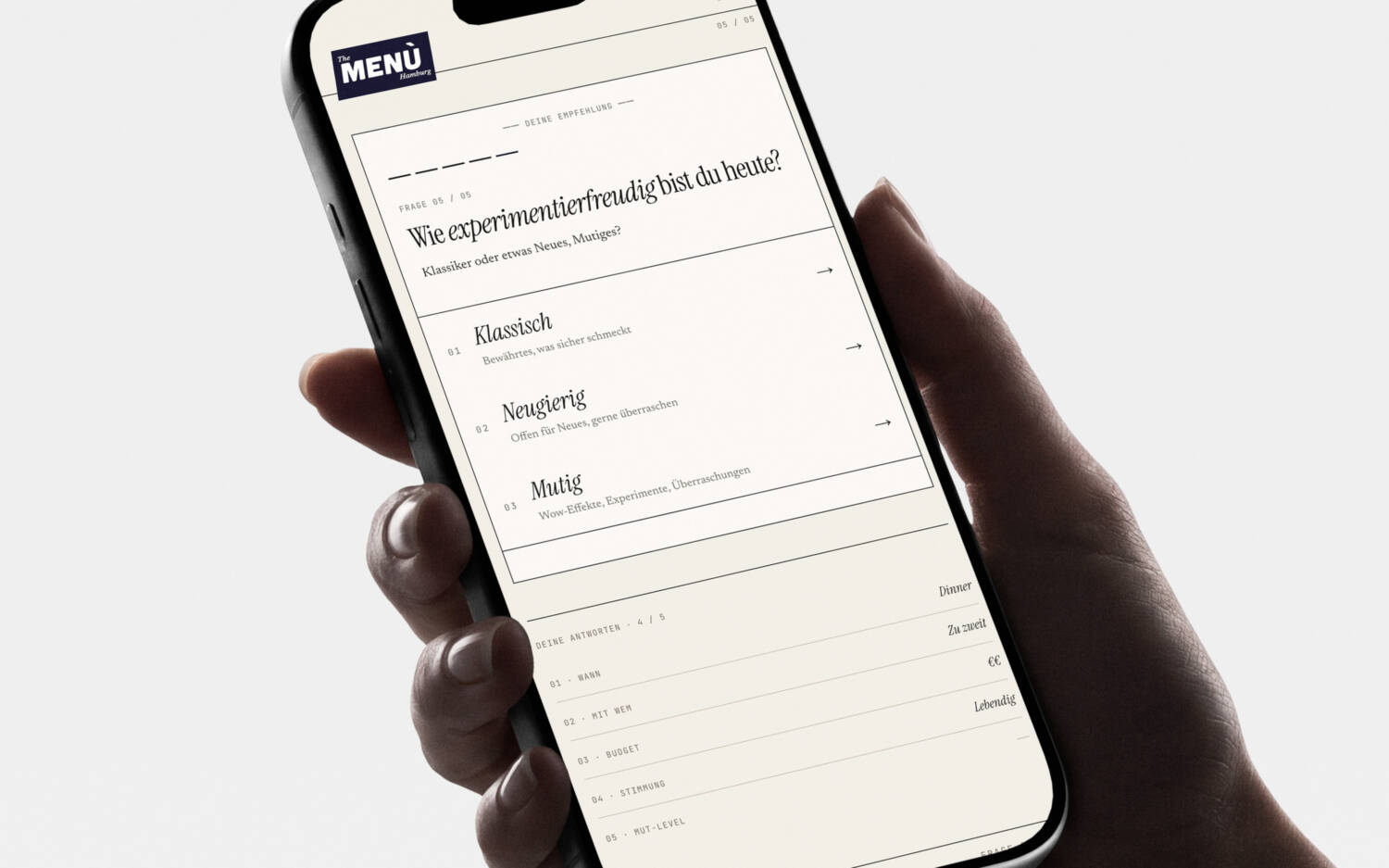 Die The Menù-App liefert fix die passende Restaurantempfehlung / ©The Menù