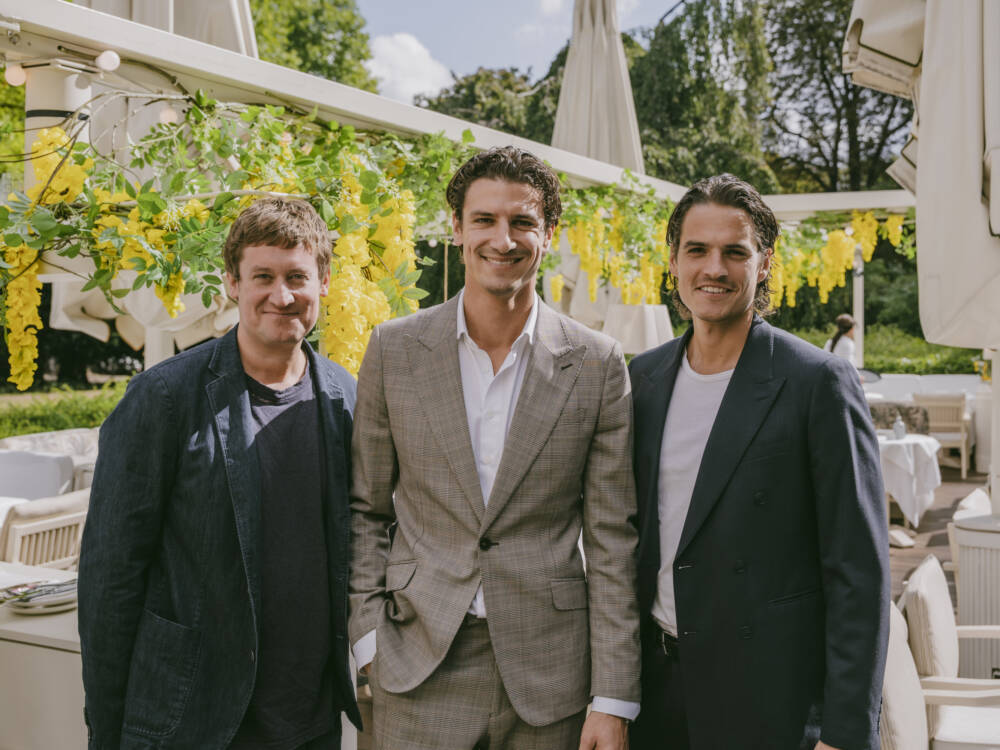 Der Münchner Gastronom Fabio Spagna, Alessandro Rikenberg und Luis Schlor von der Bellazza Group / ©Christoph Leon Jakubek 