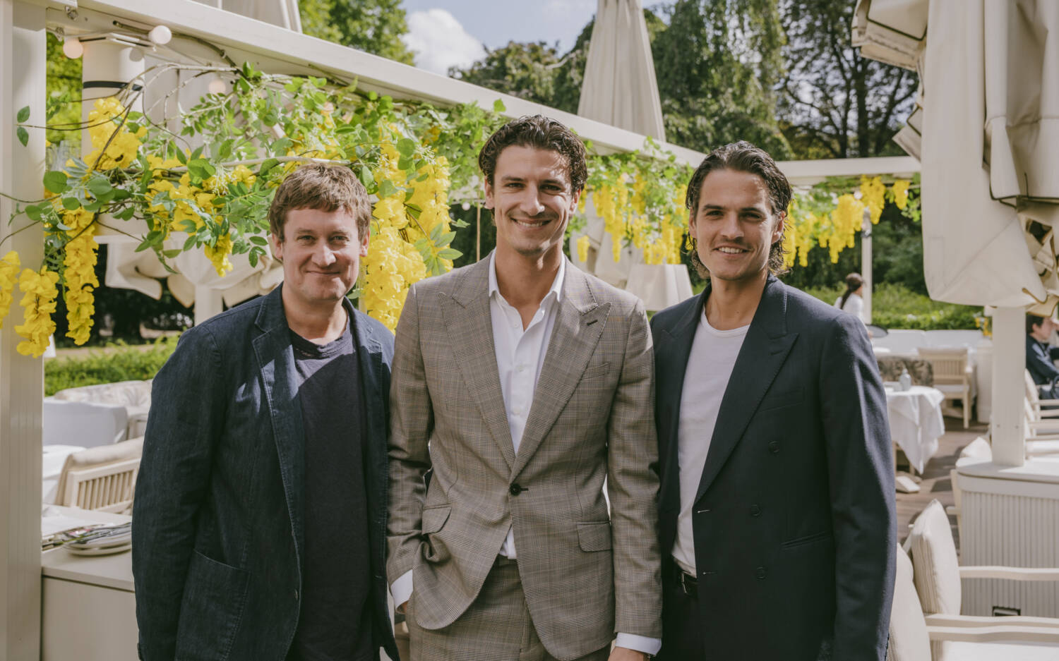 Der Münchner Gastronom Fabio Spagna, Alessandro Rikenberg und Luis Schlor von der Bellazza Group / ©Christoph Leon Jakubek 