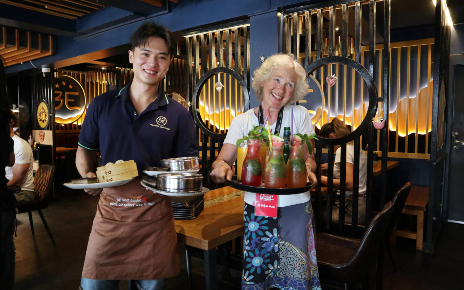 Erster Gang im Suhrhof: Im Restaurant Be werden vegane Dumplings zu hausgemachten Erfrischungen serviert / ©Alina Fedorova