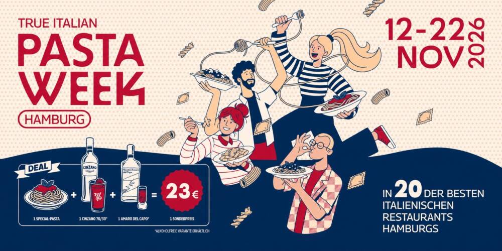 Im November kommt die True Italien Pasta Week zum ersten Mal nach Hamburg / © True Italien